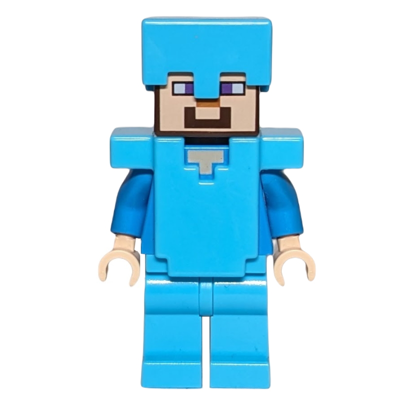 Steve en moyen azur casque et armure (Steve in Medium Azure Helmet and Armor)
