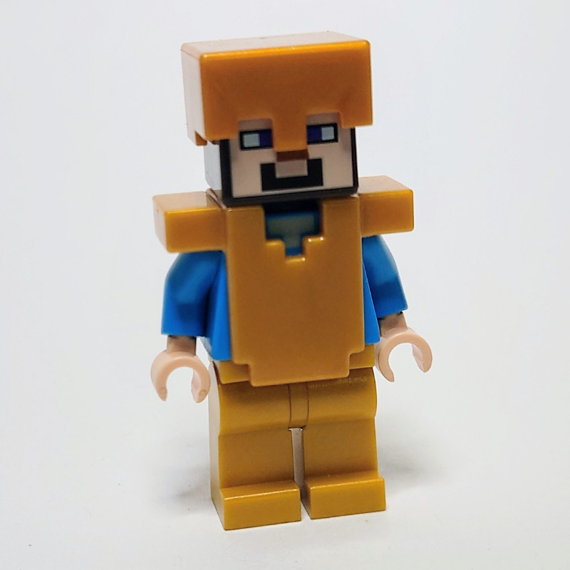 Steve en casque et armure d'or nacré (Steve in Pearl Gold Helmet and Armor)
