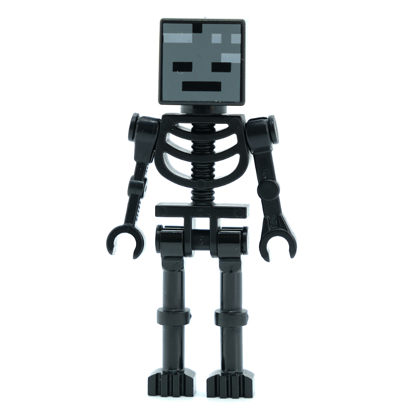 Squelette de garrot, crâne carré, bras droits (60115 torse) (Wither Skeleton, Square Skull, Straight Arms (60115 Torso))