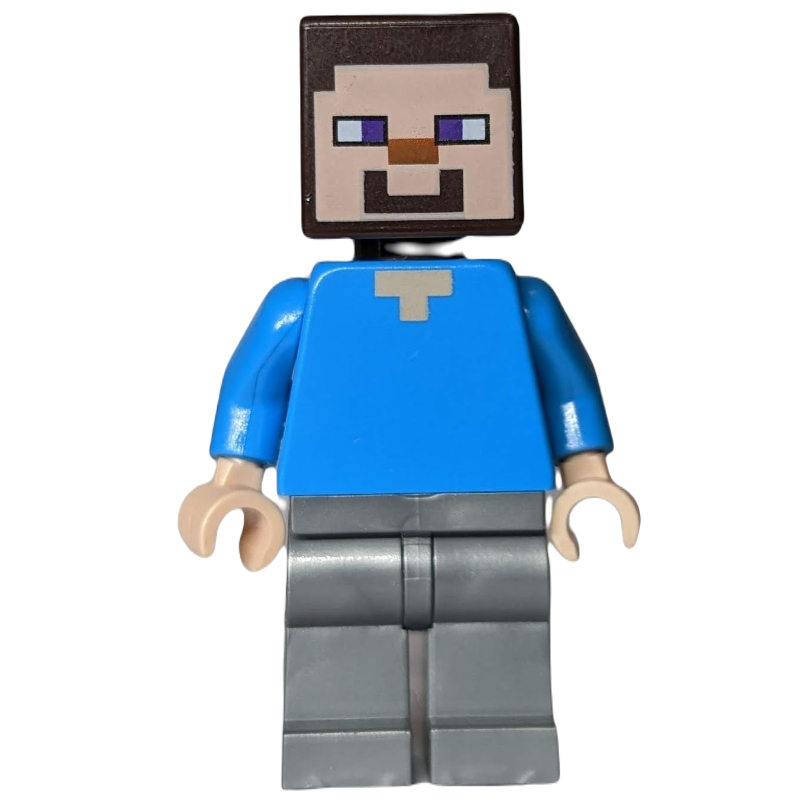 Steve avec jambes argent mat (Steve with Flat Silver Legs)