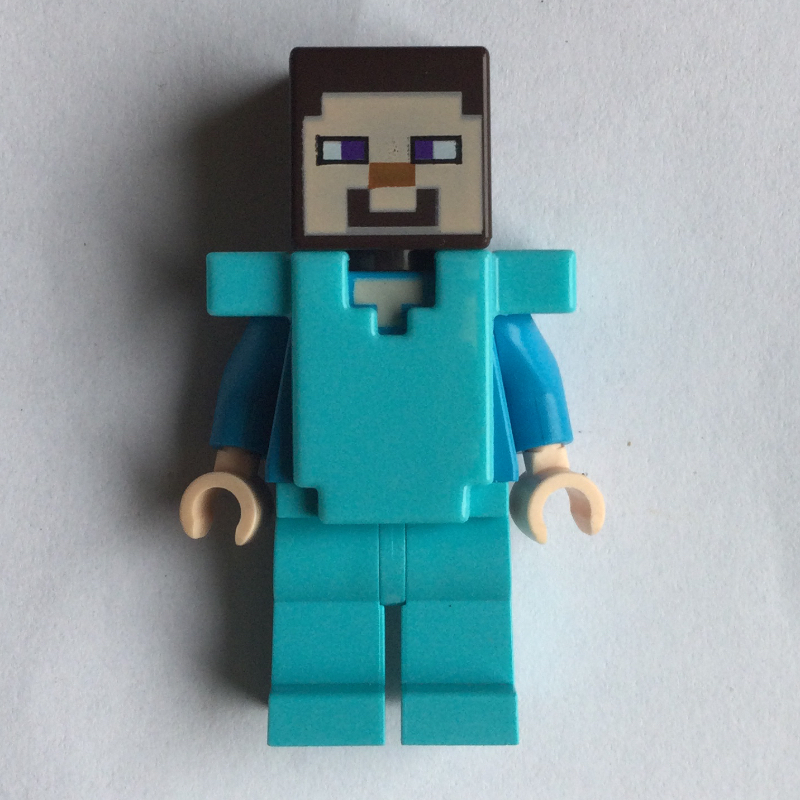 Steve en armure azur moyen (Steve in Medium Azure Armor)