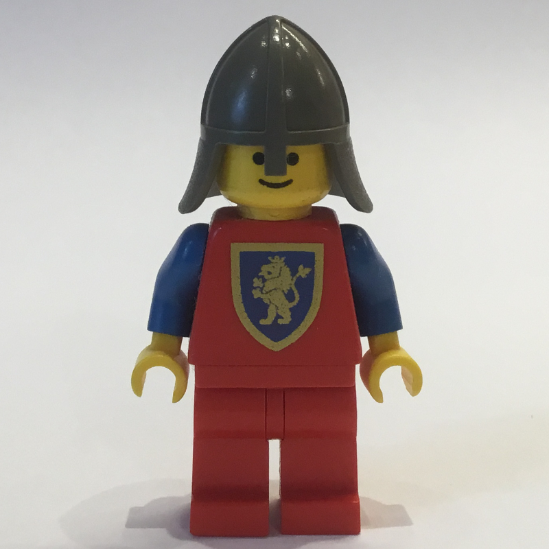 Chevalier (crosader lion) - jambes rouges, gris foncé cou-protecteur (Knight (Crusader Lion) - Red Legs, Dark Gray Neck-Protector)