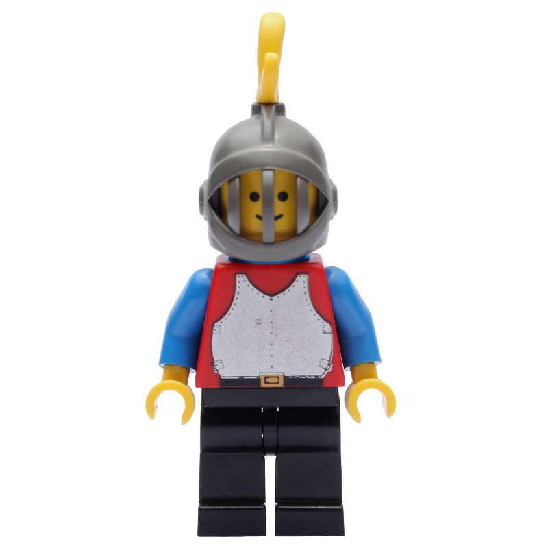 Chevalier (plaque de poitrine sur rouge) - jambes noires, plume jaune (Knight (Breastplate on Red) - Black Legs, Yellow Plume)