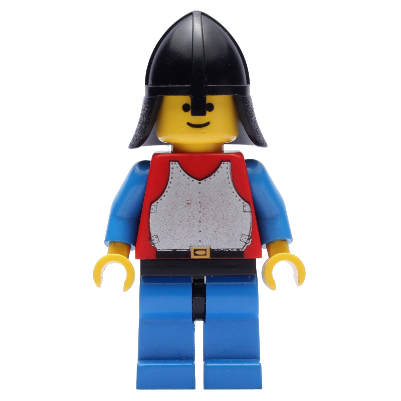 Chevalier (plaque de poitrine sur rouge) - jambes bleues, noir cou-protecteur (Knight (Breastplate on Red) - Blue Legs, Black Neck-Protector)