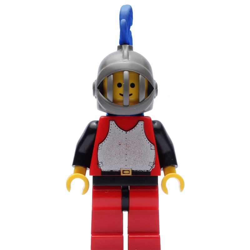 Chevalier (plaque de poitrine sur rouge) - jambes rouges, panache bleu (Knight (Breastplate on Red) - Red Legs, Blue Plume)