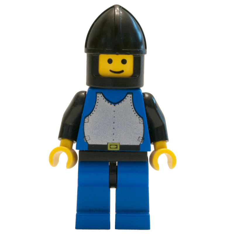 Chevalier (poitrine sur bleu) - jambes bleues, menton-garde (Knight (Breastplate on Blue) - Blue Legs, Chin-Guard)