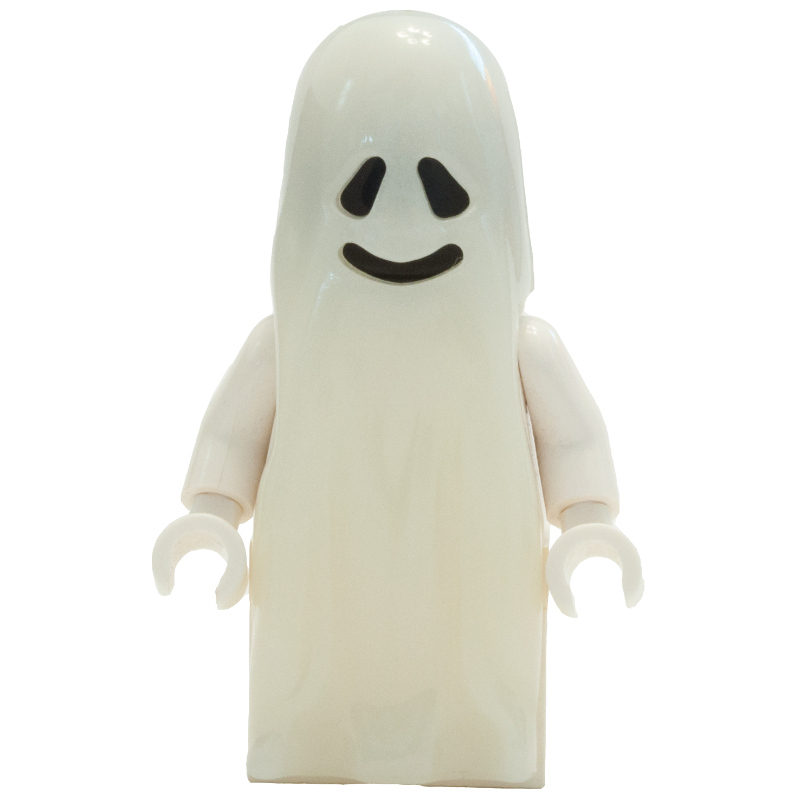Fantôme - lueur dans l'obscurité, jambes construites en briques, 3626a (Ghost - Glow in the Dark, Brick Built Legs, 3626a)