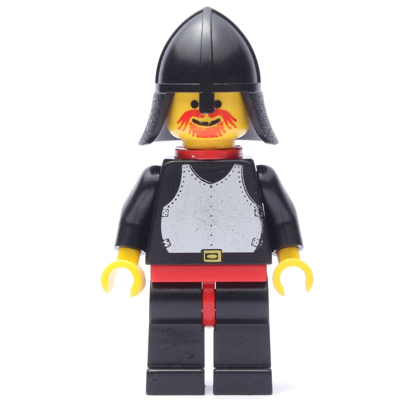 Chevalier (plaque de poitrine sur noir) - jambes noires, protège-cou (Knight (Breastplate on Black) - Black Legs, Neck-Protector)
