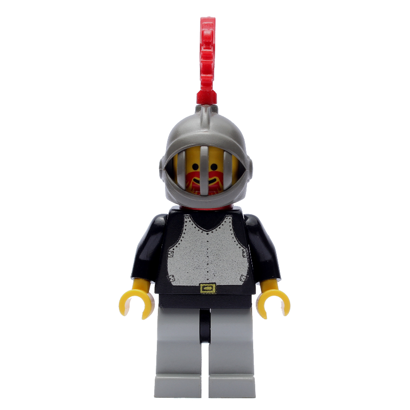 Chevalier (plaque de poitrine sur noir) - jambes gris clair (Knight (Breastplate on Black) - Light Gray Legs)