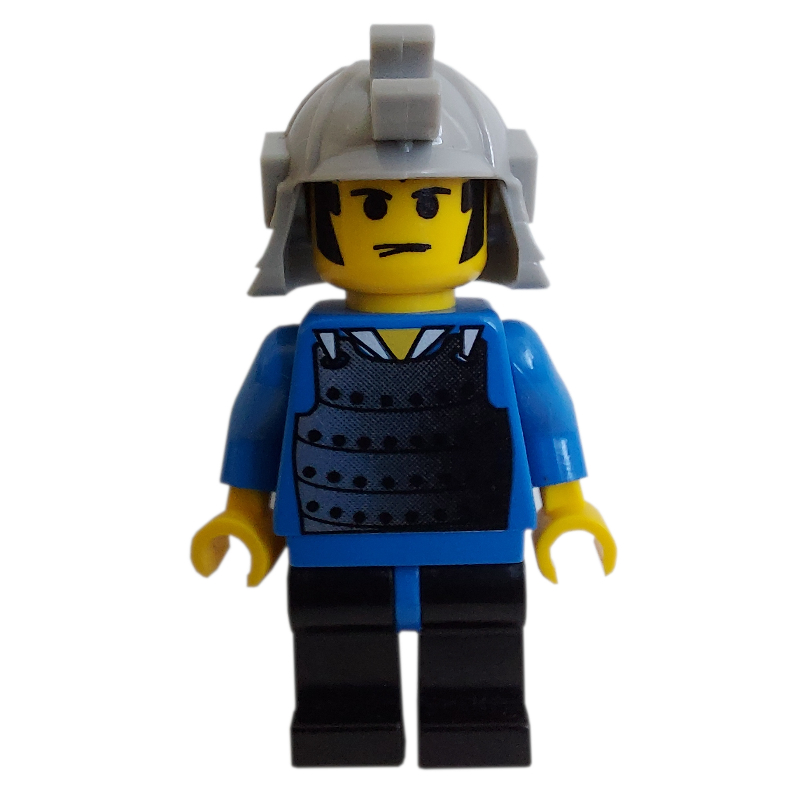 Samouraï, bleu avec bandeau vert (Samurai, Blue with Green Headband)