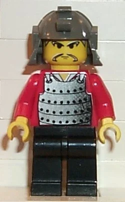Samouraï, rouge avec moustache (Samurai, Red with Moustache)