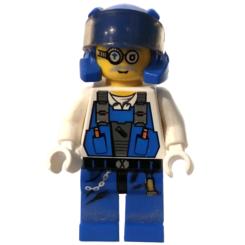Cerveau, bleu, avec visière (Brains, Blue, with Visor)