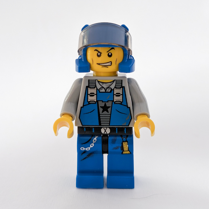 Doc, bleu, avec visière (Doc, Blue, with Visor)