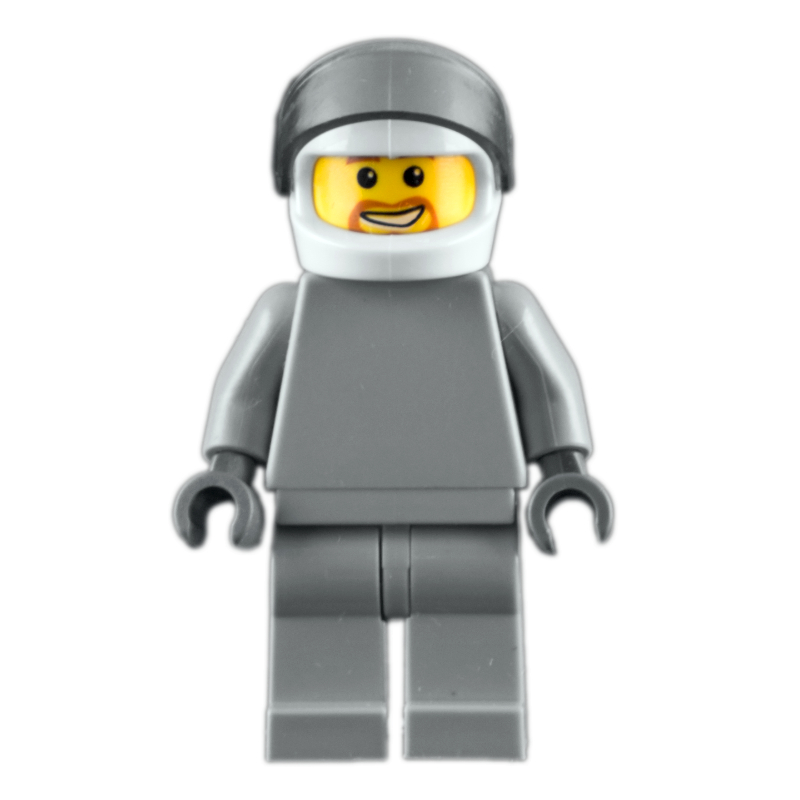 Star justice astronaute, barbe, clair clair gris bleuté (Star Justice Astronaut, Beard, Plain Light Bluish Gray)