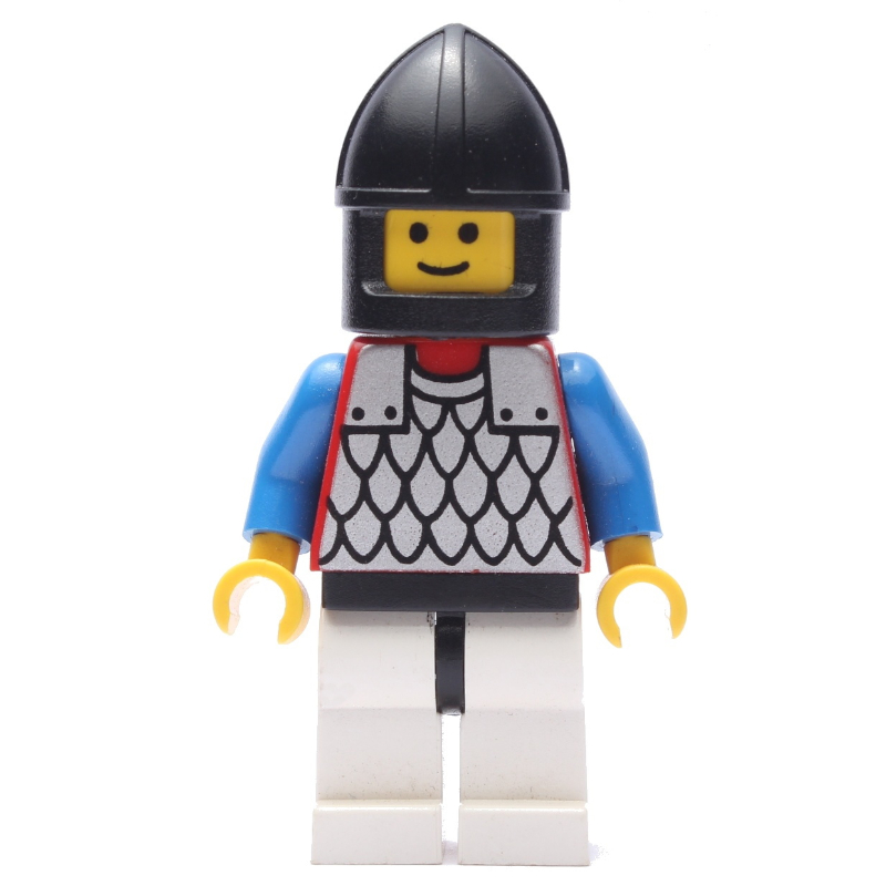 Chevalier (armure à écailles sur rouge) - bras noirs, jambes blanches (Knight (Scale Mail on Red) - Black Arms, White Legs)