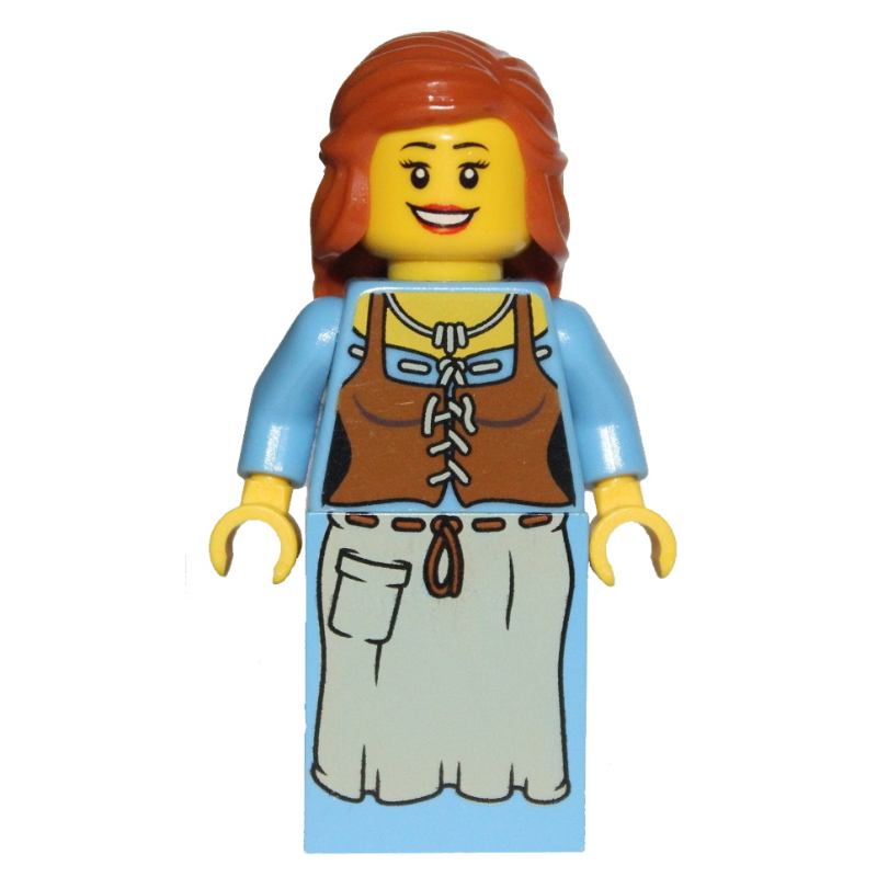 Jeune fille (royaumes) - cheveux orange foncé (Maiden (Kingdoms) - Dark Orange Hair)
