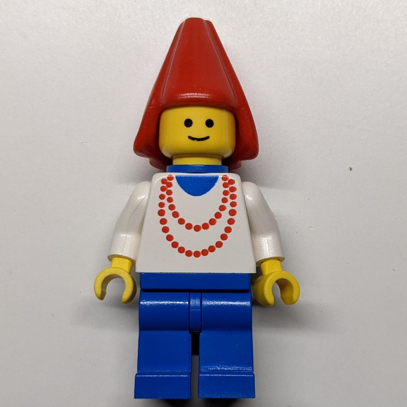 Jeune fille - jambes bleues, chapeau de cône rouge, 3626b (Maiden - Blue Legs, Red Cone Hat, 3626b)