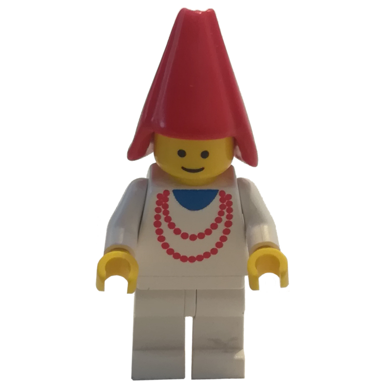 Jeune fille - jambes blanches, chapeau de cône rouge (Maiden - White Legs, Red Cone Hat)
