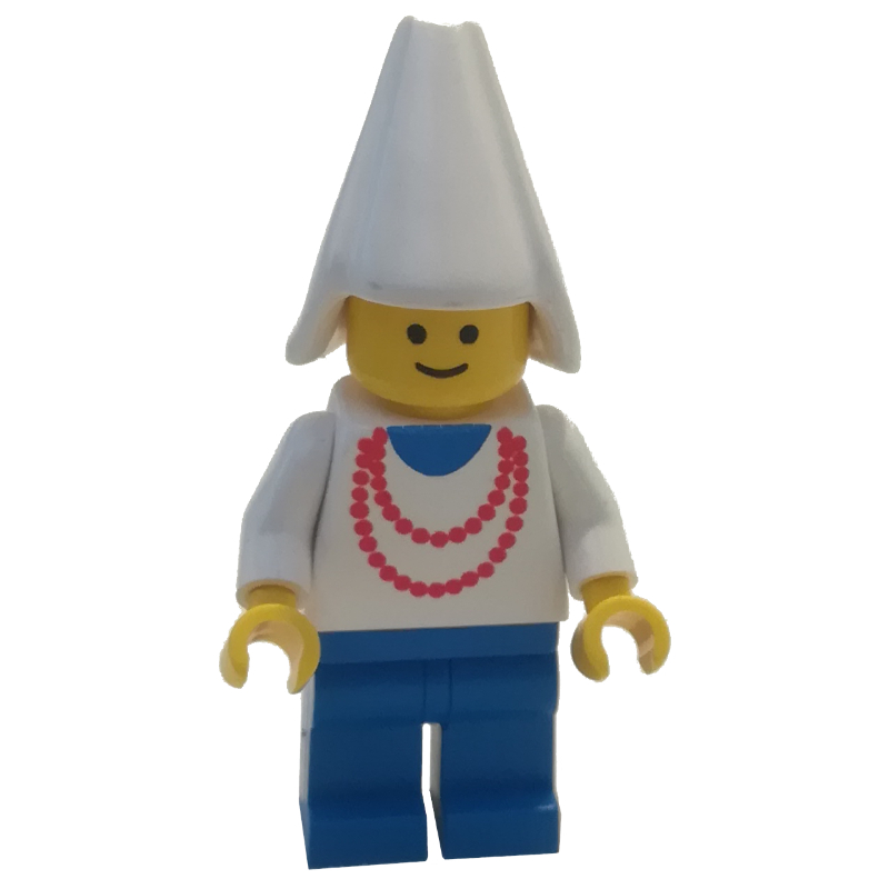 Jeune fille - jambes bleues, chapeau de cône blanc (Maiden - Blue Legs, White Cone Hat)