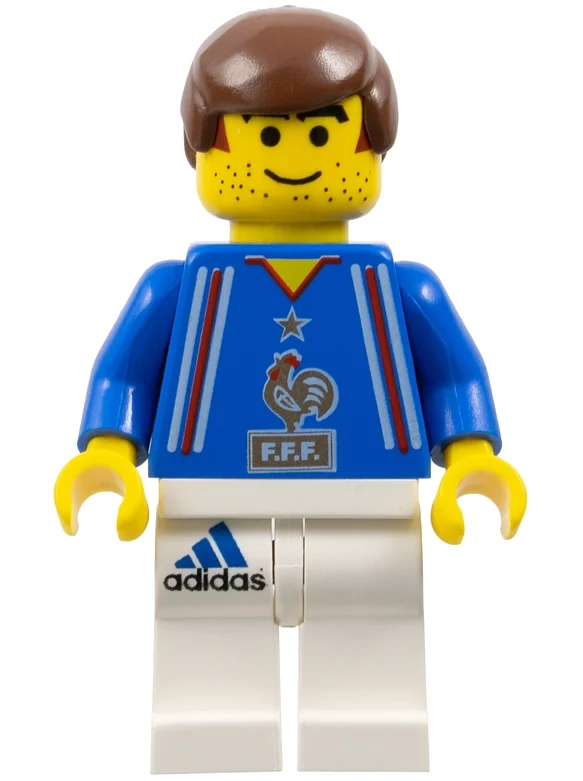 Joueur de football torse bleu, jambes blanches 2 (Soccer Player Blue Torso, White Legs 2)