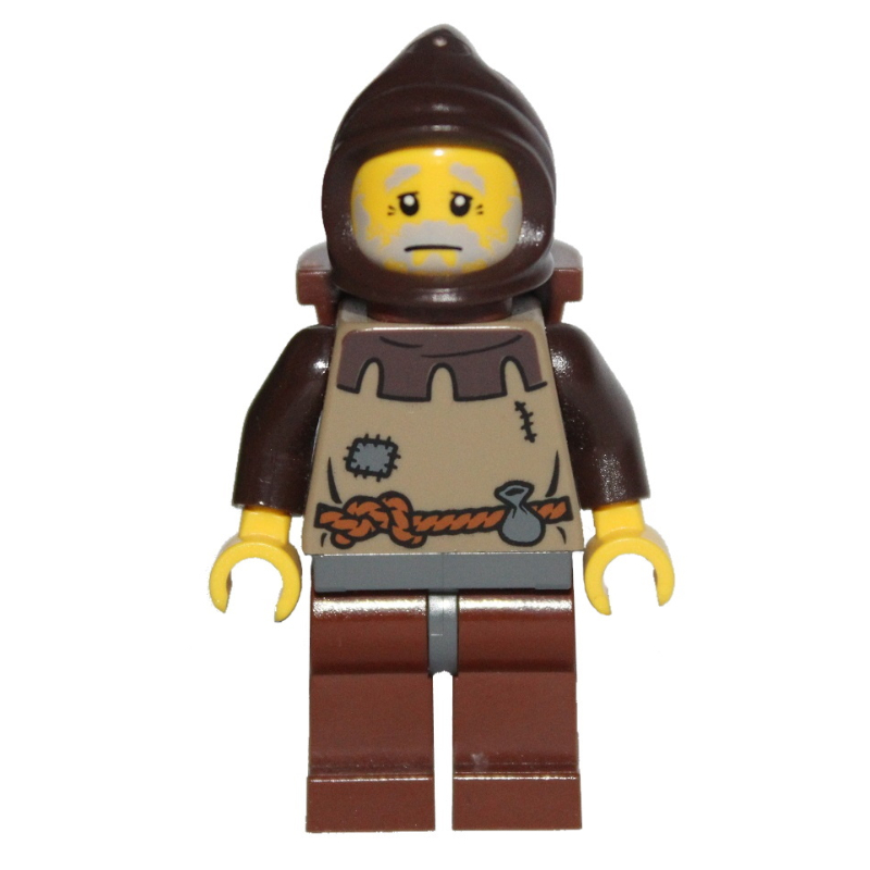 Paysan (époque fantastique) - capuche marron foncé (Peasant (Fantasy Era) - Dark Brown Hood)