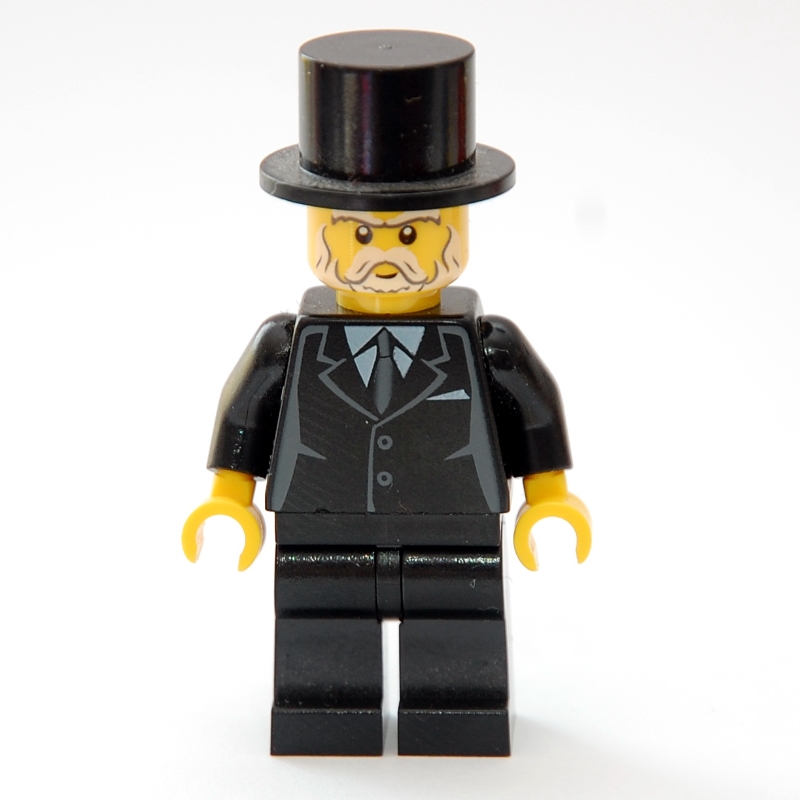 Chauffeur de traîneau, costume noir, chapeau (Sleigh Driver, Black Suit, Top Hat)