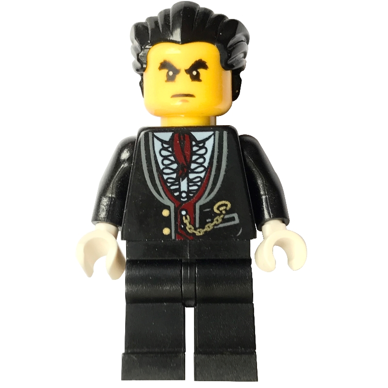 Vampire, chemise ébouriffée, chaîne en or (Vampire, Ruffled Shirt, Gold Chain)