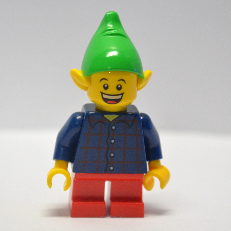 Elf, chemise à carreaux bleu foncé (Elf, Dark Blue Plaid Button Shirt)