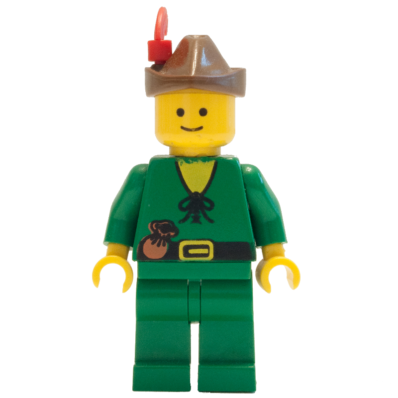 Homme des bois (Forestmen) - jaune, chapeau brun, plume rouge (Forestman (Forestmen) - Yellow, Brown Hat, Red Plume)