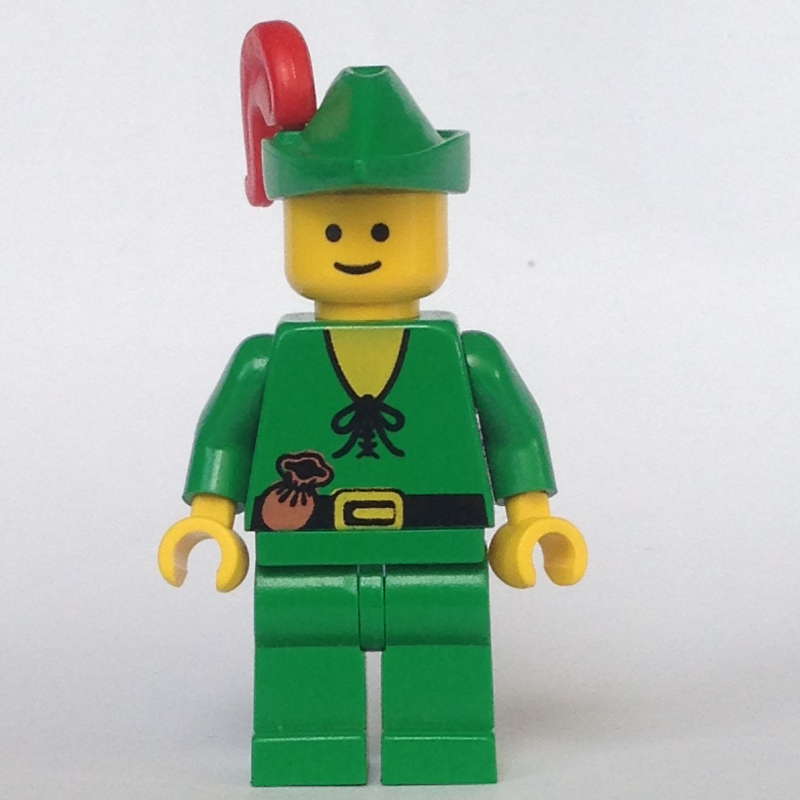 Homme des bois (Forestmen) - jaune, chapeau vert, plume rouge (Forestman (Forestmen) - Yellow, Green Hat, Red Plume)