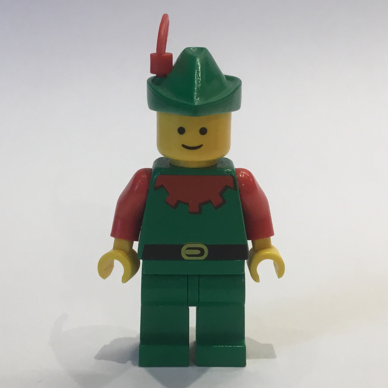 Homme des bois (Forestmen) - rouge, chapeau vert, plume rouge (Forestman (Forestmen) - Red, Green Hat, Red Plume)
