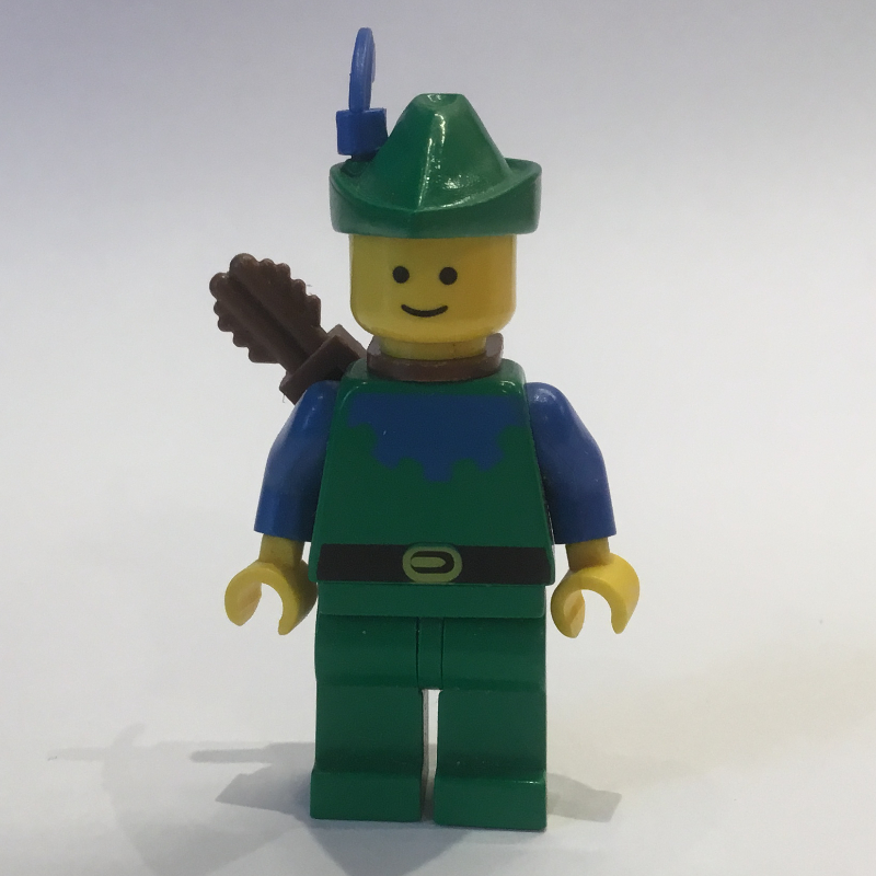 Archer homme des bois (Forestmen) - bleu, chapeau vert, panache bleu (Forestman Archer (Forestmen) - Blue, Green Hat, Blue Plume)