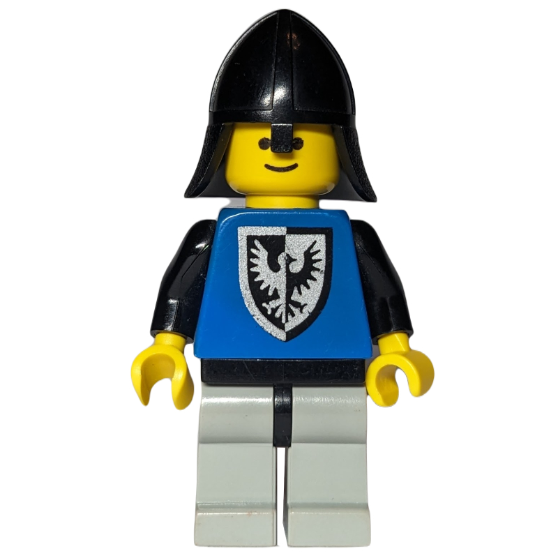 Chevalier (faucon noir) - jambes gris clair, protège-cou (Knight (Black Falcon) - Light Gray Legs, Neck-Protector)
