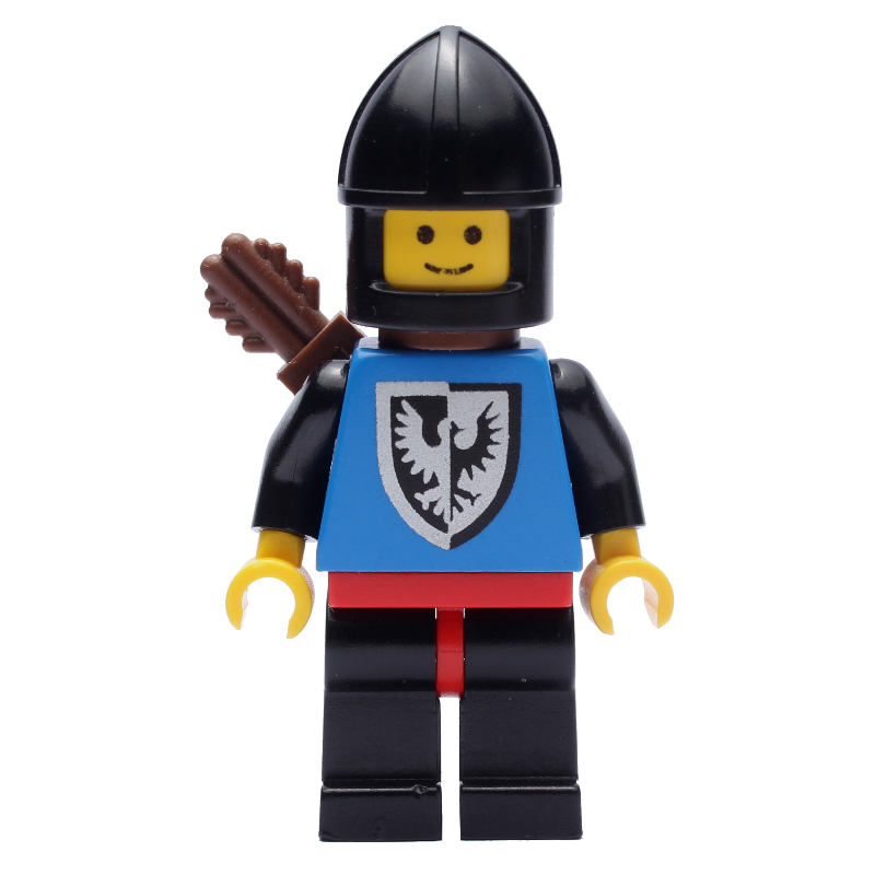 Archer (faucon noir) - jambes noires, hanches rouges, mentonnière (Archer (Black Falcon) - Black Legs, Red Hips, Chin-Guard)