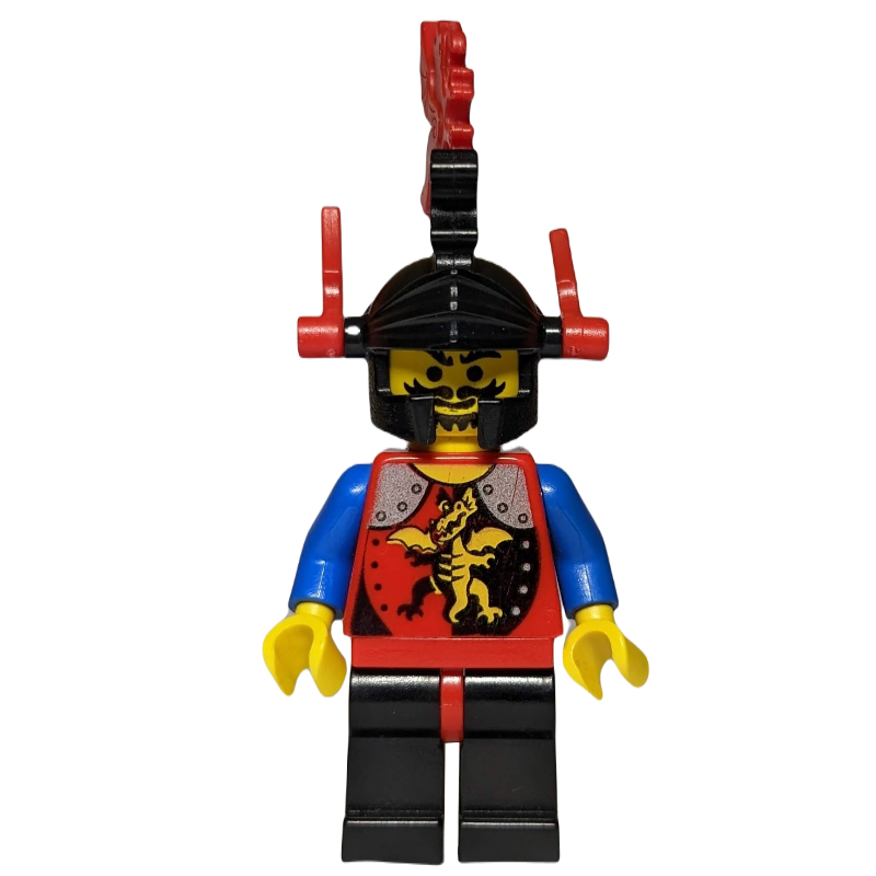 Chevalier (chevaliers dragon) - jambes noires, hanches rouges, plumes rouges (Knight (Dragon Knights) - Black Legs, Red Hips, Red Plumes)