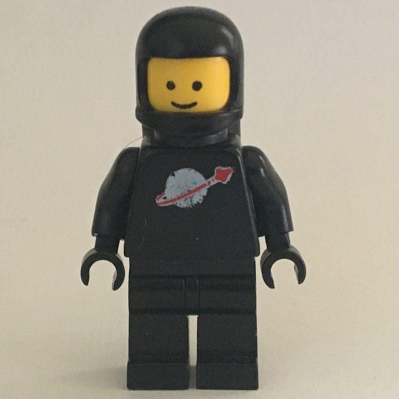 Astronaute classique, noir avec des réservoirs d'air (casque 3842a) (Classic Spaceman, Black with Airtanks (3842a Helmet))