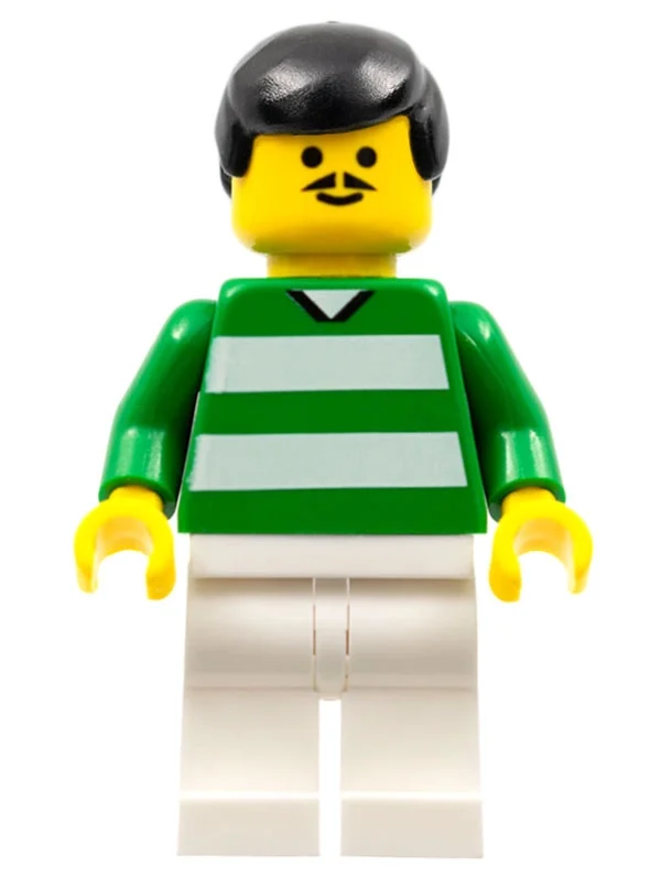 Torse vert joueur de football, jambes blanches #4 (Soccer Player Green Torso, White Legs #4)