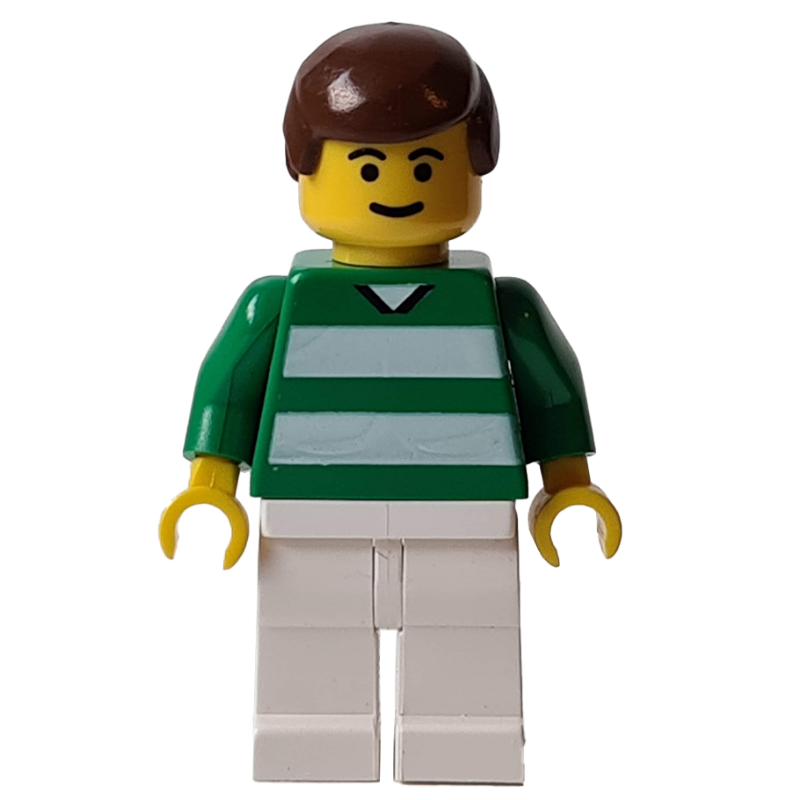 Torse vert joueur de football, jambes blanches #11 (Soccer Player Green Torso, White Legs #11)