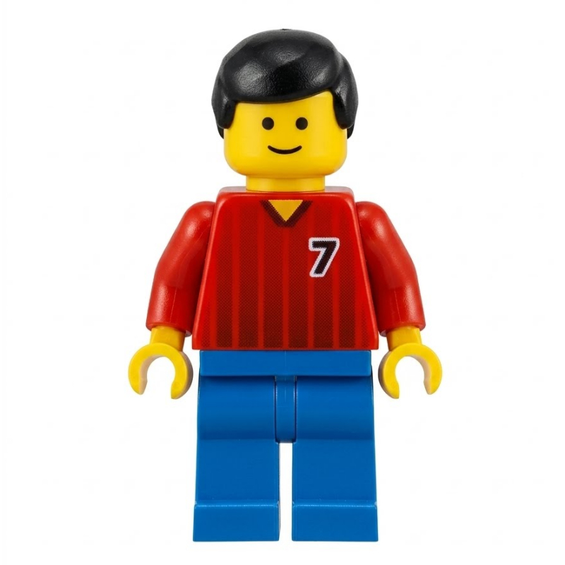 Torse rouge, jambes bleues, #7 (Soccer Player Red Torso, Blue Legs, #7)