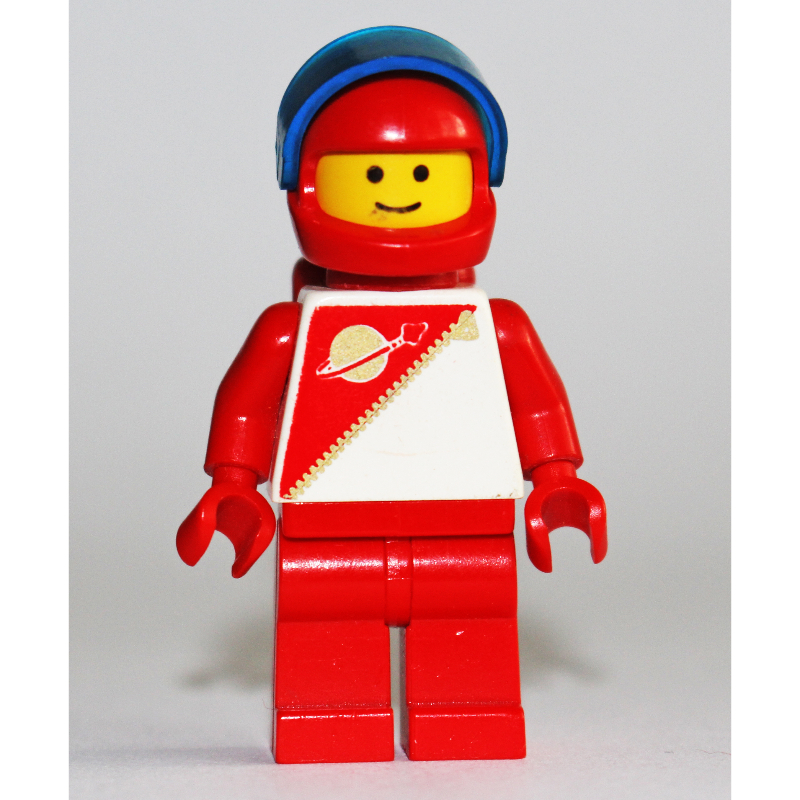 Futuron astronaute, rouge avec bouteilles d’air et visière bleu foncé (Futuron Spaceman, Red with Airtanks and Dark Blue Visor)