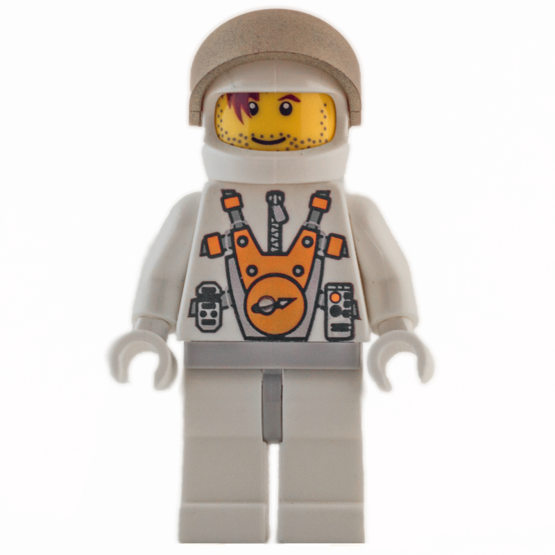 Mars astronaute, barbe naissante, cheveux imprimés sur les yeux (Mars Astronaut, Stubble, Printed Hair over Eyes)