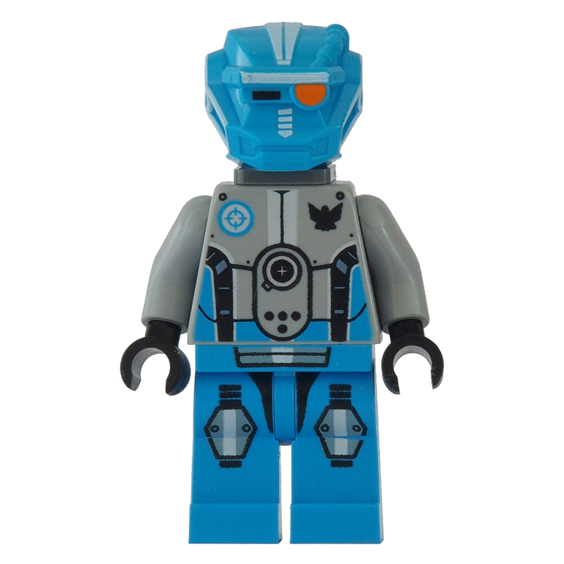 Robot, azur foncé avec support de cou (Robot, Dark Azure with Neck Bracket)