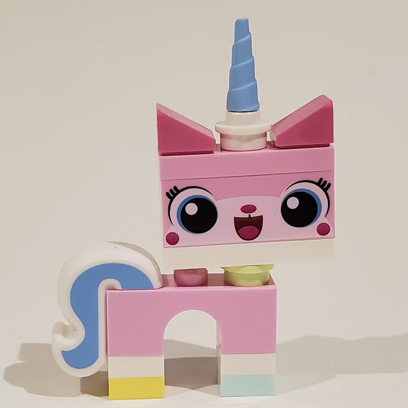 Unikitty, pied vert d’eau léger, bouche ouverte, pupilles simples (Unikitty, Light Aqua Foot, Open Mouth, Simple Pupils)