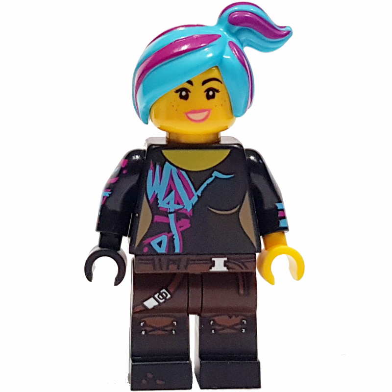 Lucy Cool-Tag, cheveux azur moyen (Lucy Wyldstyle, Medium Azure Hair)