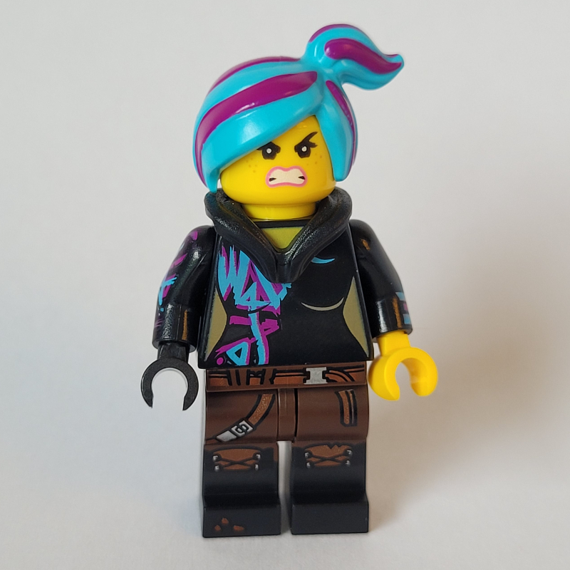 Lucy Cool-Tag, cheveux azur moyen (Lucy Wyldstyle, Medium Azure Hair)