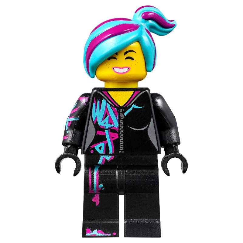 Lucy Cool-Tag, cheveux azur moyen (Lucy Wyldstyle, Medium Azure Hair)