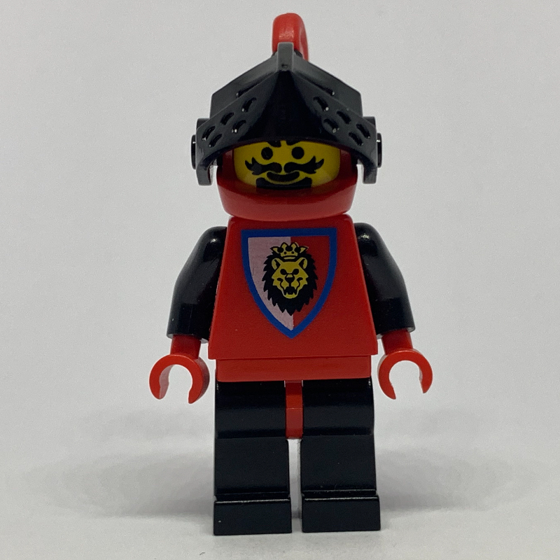 Chevalier (chevaliers royaux) - jambes noires, casque rouge, plume rouge (Knight (Royal Knights) - Black Legs, Red Helmet, Red Plume)