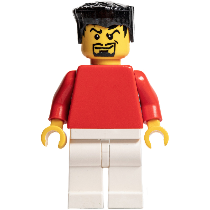 Joueur de football torse uni rouge, jambes blanches 2 (Soccer Player Red Plain Torso, White Legs 2)