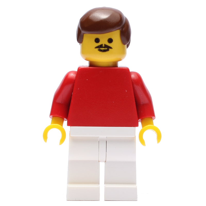 Joueur de football torse uni rouge, jambes blanches 6 (Soccer Player Red Plain Torso, White Legs 6)
