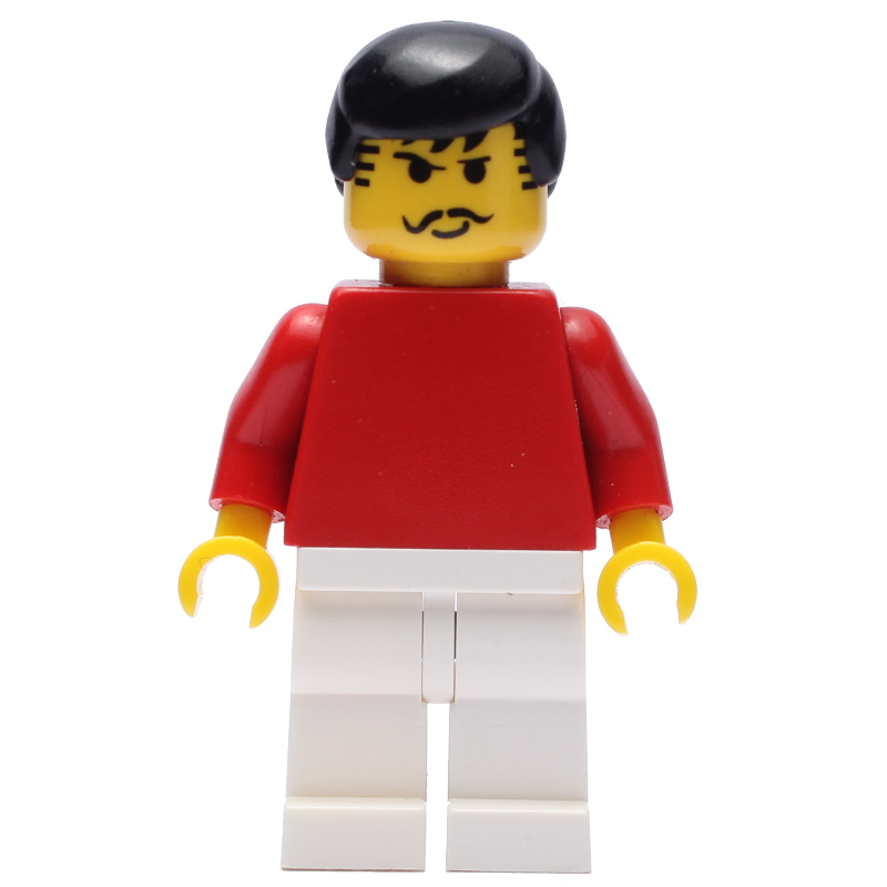 Joueur de football torse uni rouge, jambes blanches 7 (Soccer Player Red Plain Torso, White Legs 7)